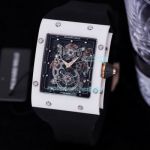 Swiss Quality Replica Richard Mille RM017 White Ceramic Bezel  Skeleton Watch